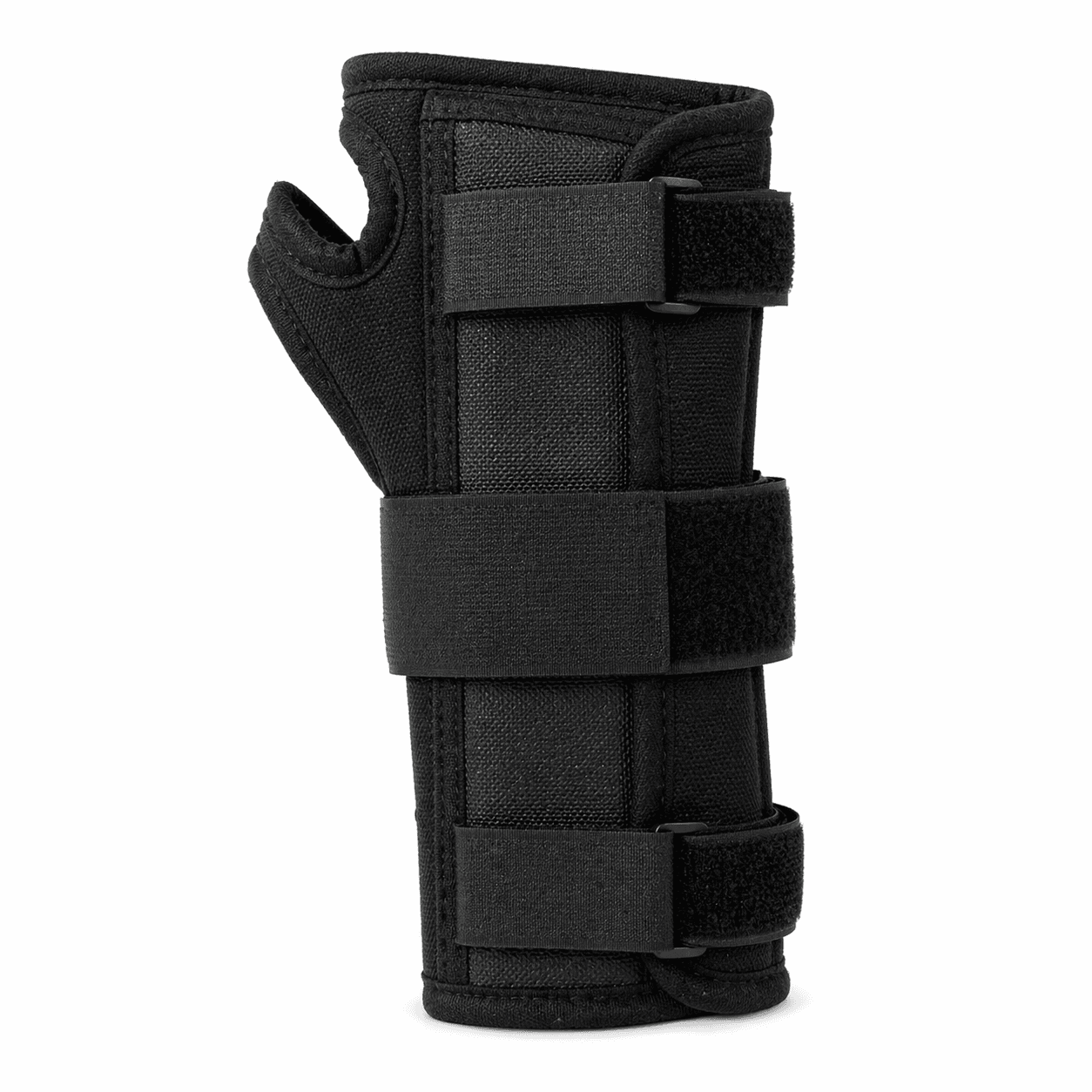 Left Side Black Wrist Brace with adjustable support.