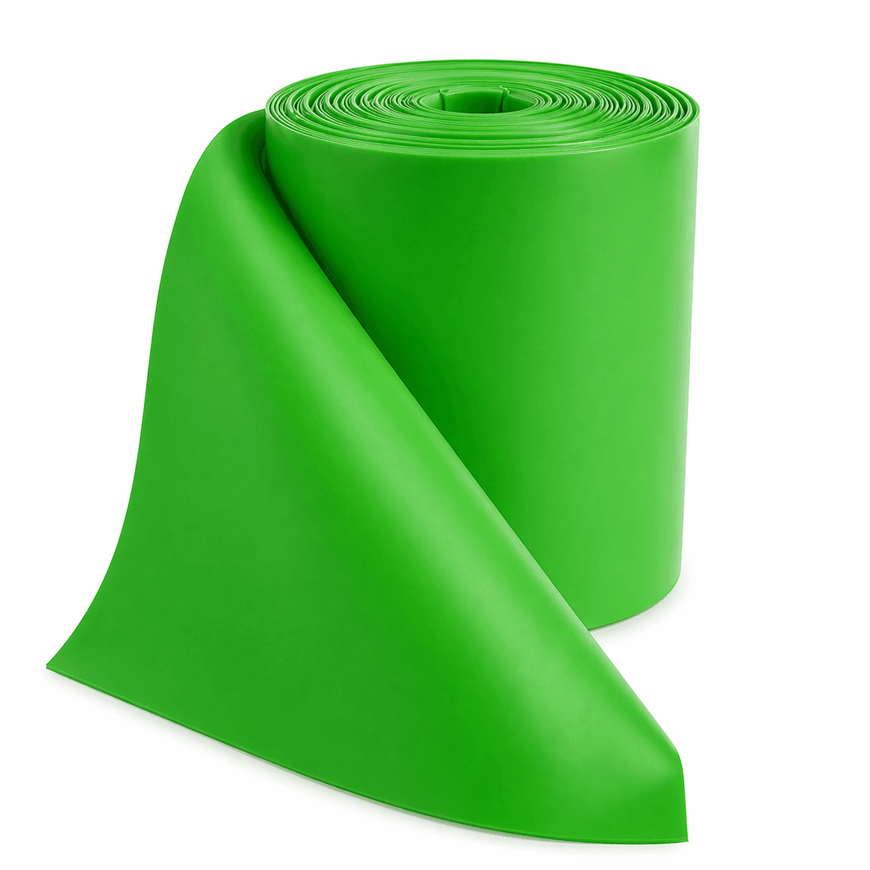 Green Thera Band medium resistance 12 cm wide 0.5 mm 47 m 51 yards.
