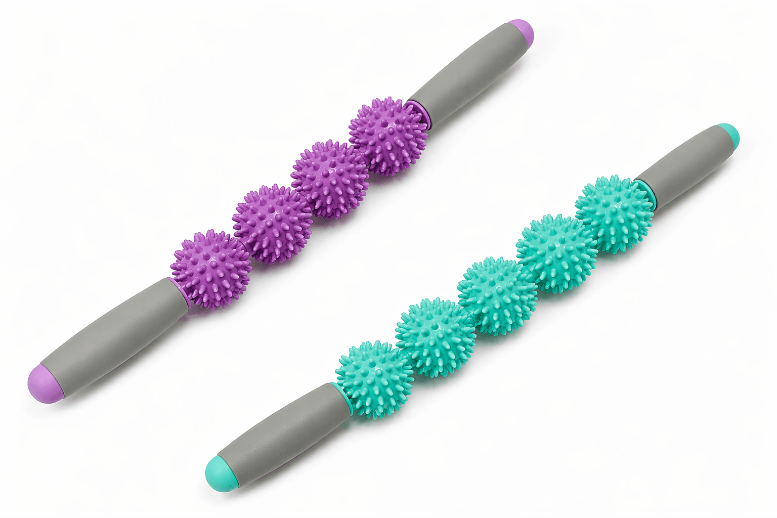 PVC Massage Stick Roller – Green and Purple.