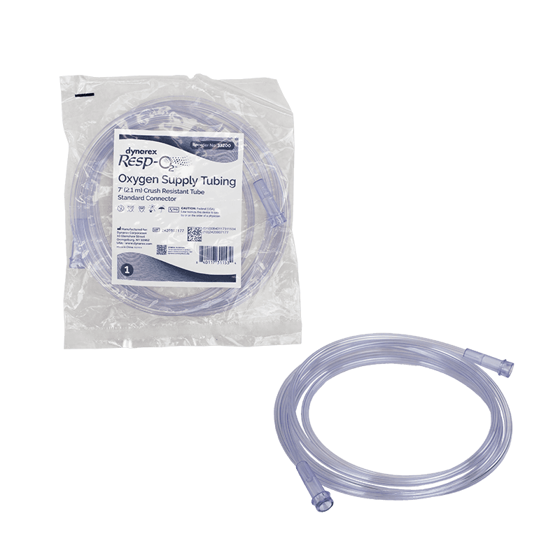 rush Resistant Oxygen Supply Tubing out of package and in package.