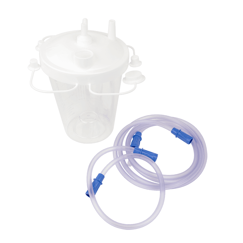 Disposable Suction Canister with Float Valve Shutoff 1200 cc with tubing.