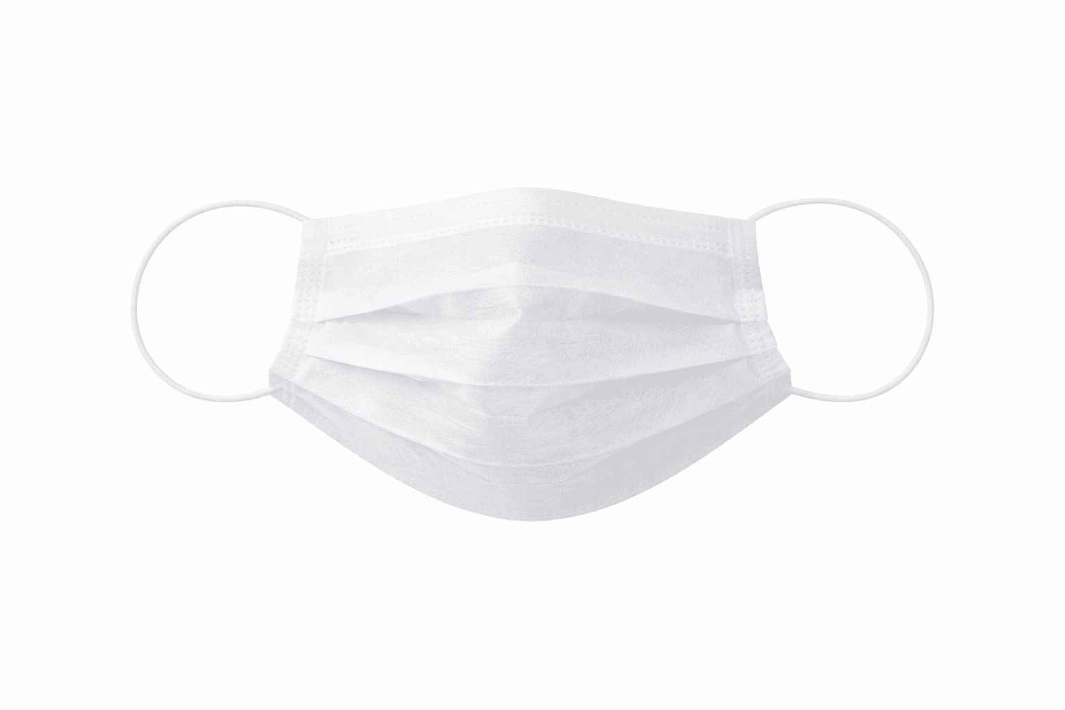 Paper Face Mask White front view.