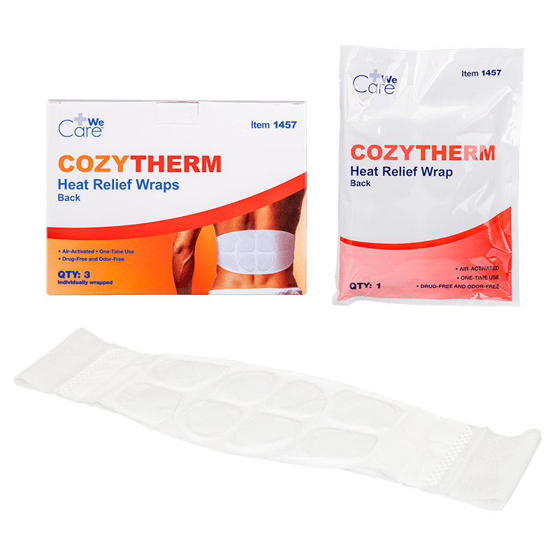CozyTherm Heating Relief Wrap Back with box and wrap.