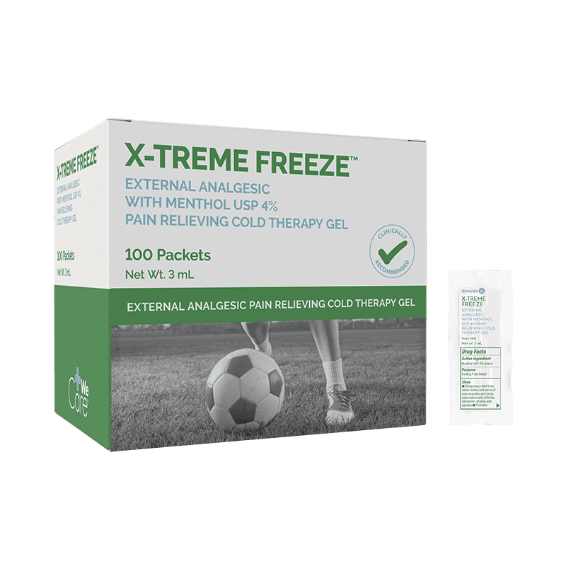 X-Treme Freeze 3 mL Packet and box front view.