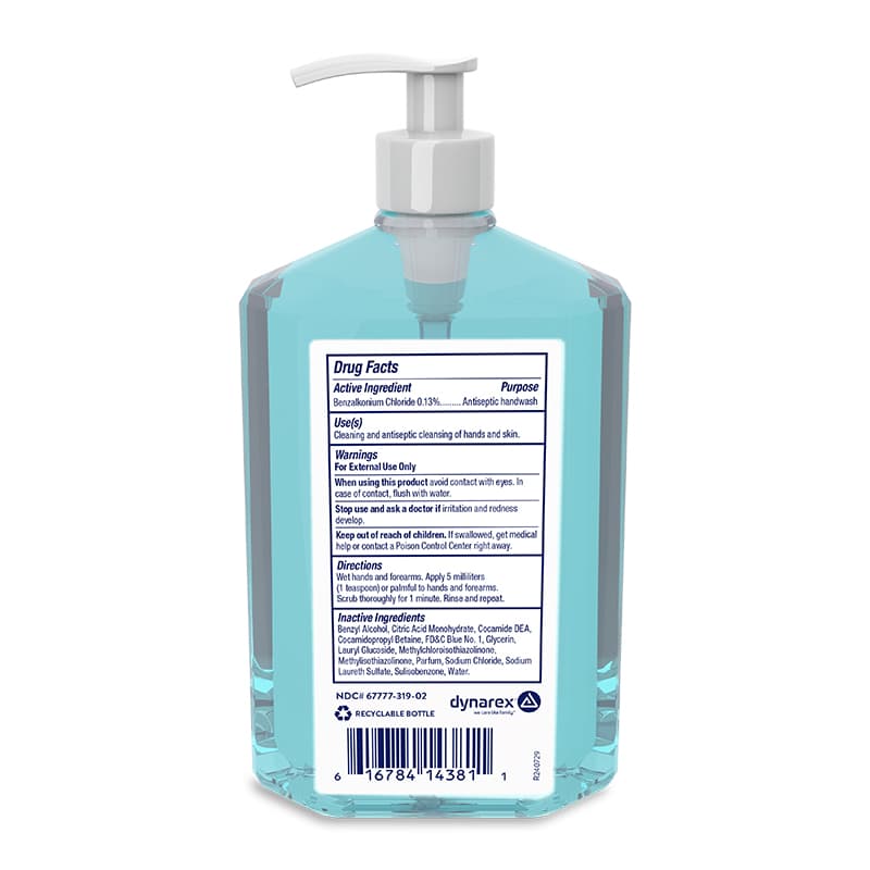 Antibacterial Soap 7.5 fl. oz. Pump back view.