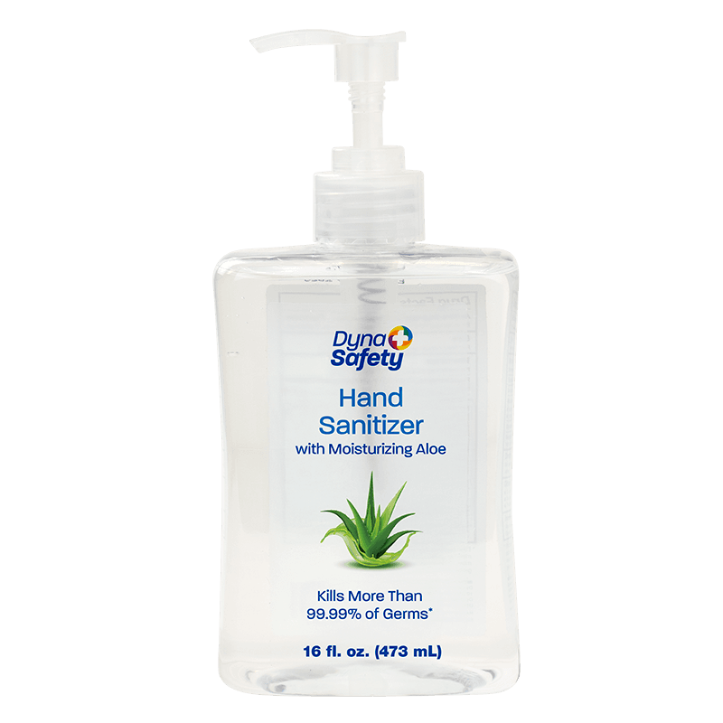 Hand Sanitizer with Moisturizing Aloe 16 oz. Square Pump front view.