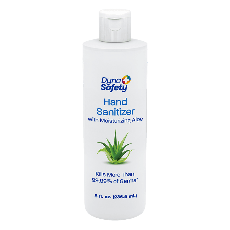 Hand Sanitizer with Moisturizing Aloe 8 fl oz bottle front view.