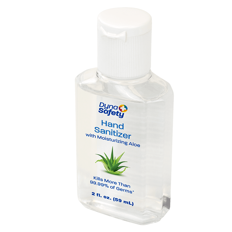 Hand Sanitizer with Moisturizing Aloe 2 fl oz bottle front view.