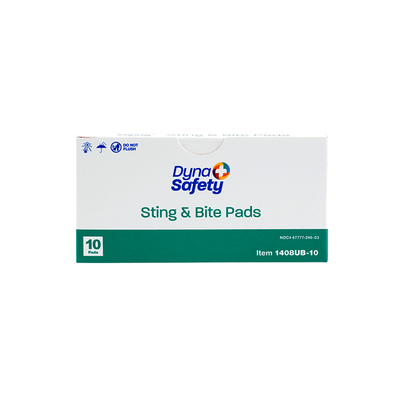 Sting & Bite Pads box front view.