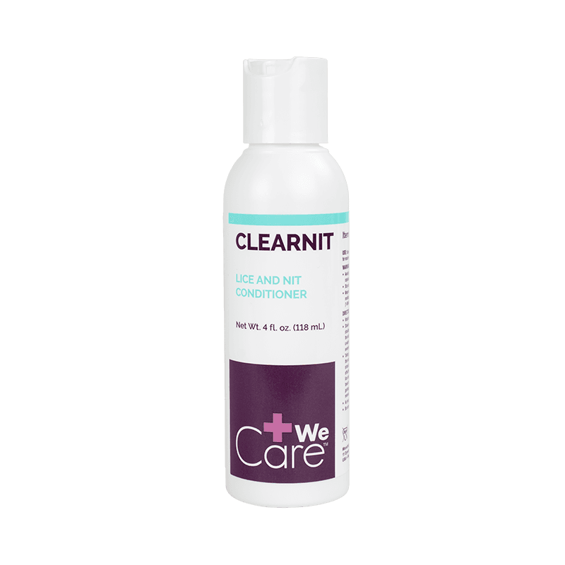 Clear Nit Lice and Nit Conditioner 4 Fl oz bottle front view.