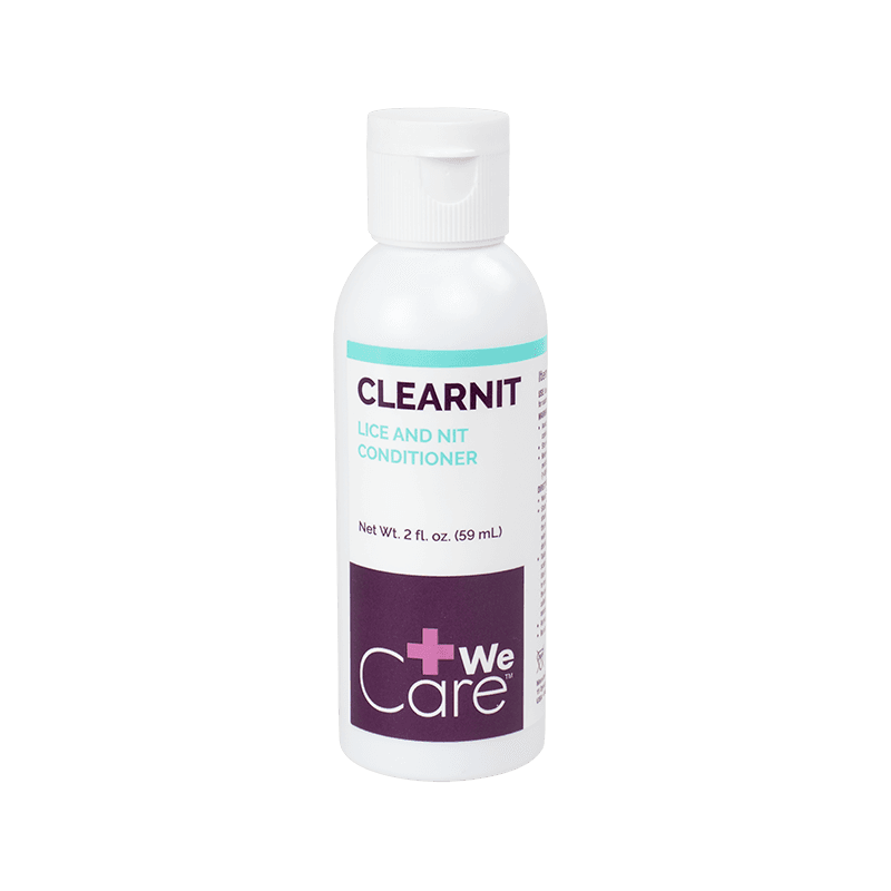 Clear Nit Lice and Nit Conditioner 8 Fl oz bottle front view.