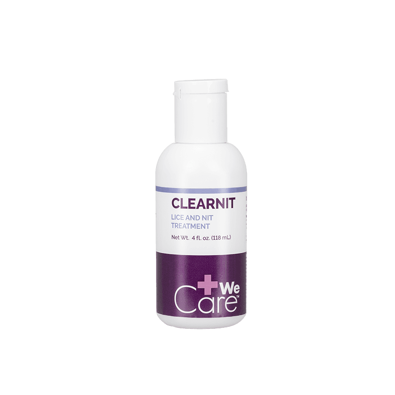 Clear Nit Lice and Nit Treatment 4 Fl oz bottle front view.
