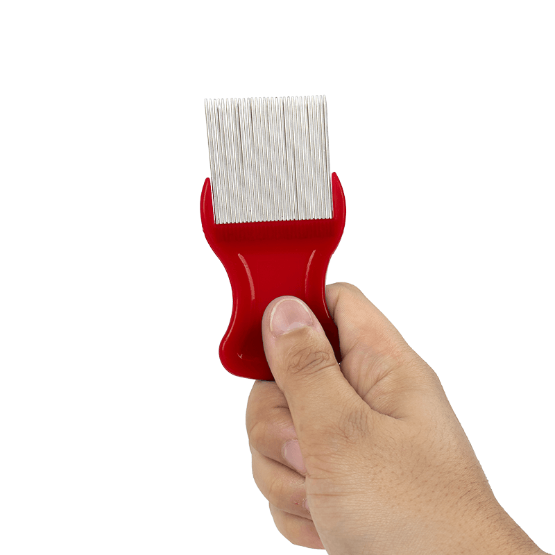 ClearNit Metal Lice and Nit Removal Comb with Handle front view.