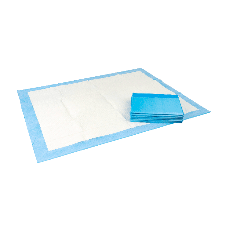 Disposable Under pads with Polymer 30 x 36-inch folded set and one lying flat.