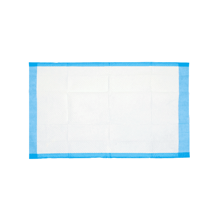 Disposable Under pad 23" x 36" (60g) lying flat front view.