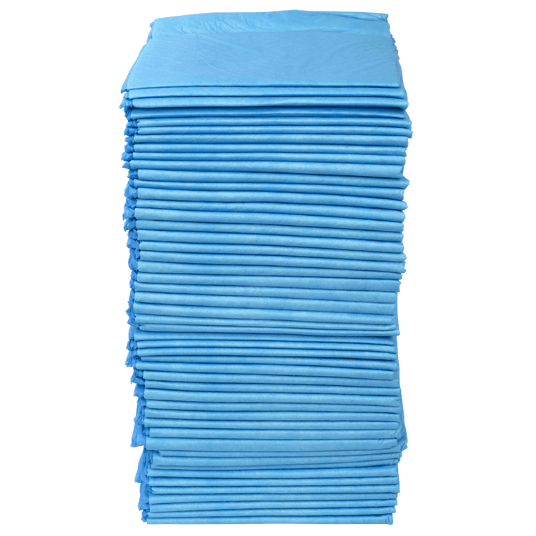 Disposable Under pads 23" x 36" (60g) folded side view.