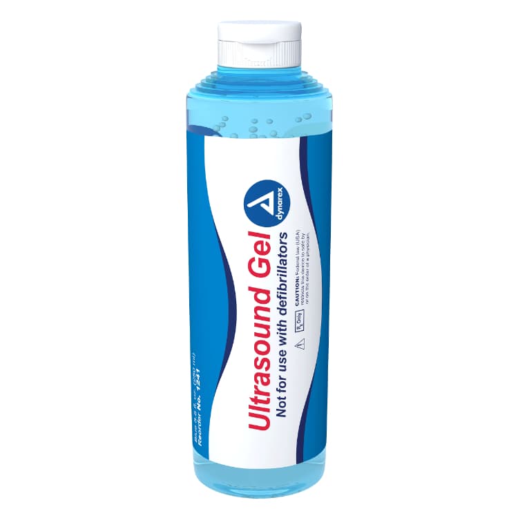 Ultrasound Gel 8.5 blue front view.