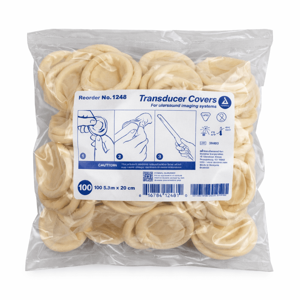 Transducer Covers in pack front view.