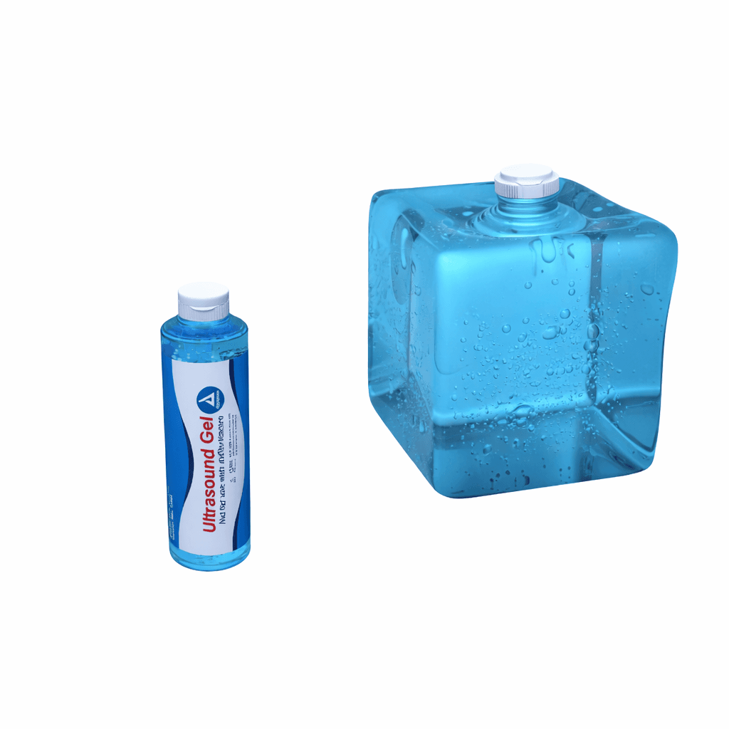 Clear Ultrasound Gel 8.5 oz and 1.3-gallon front view.