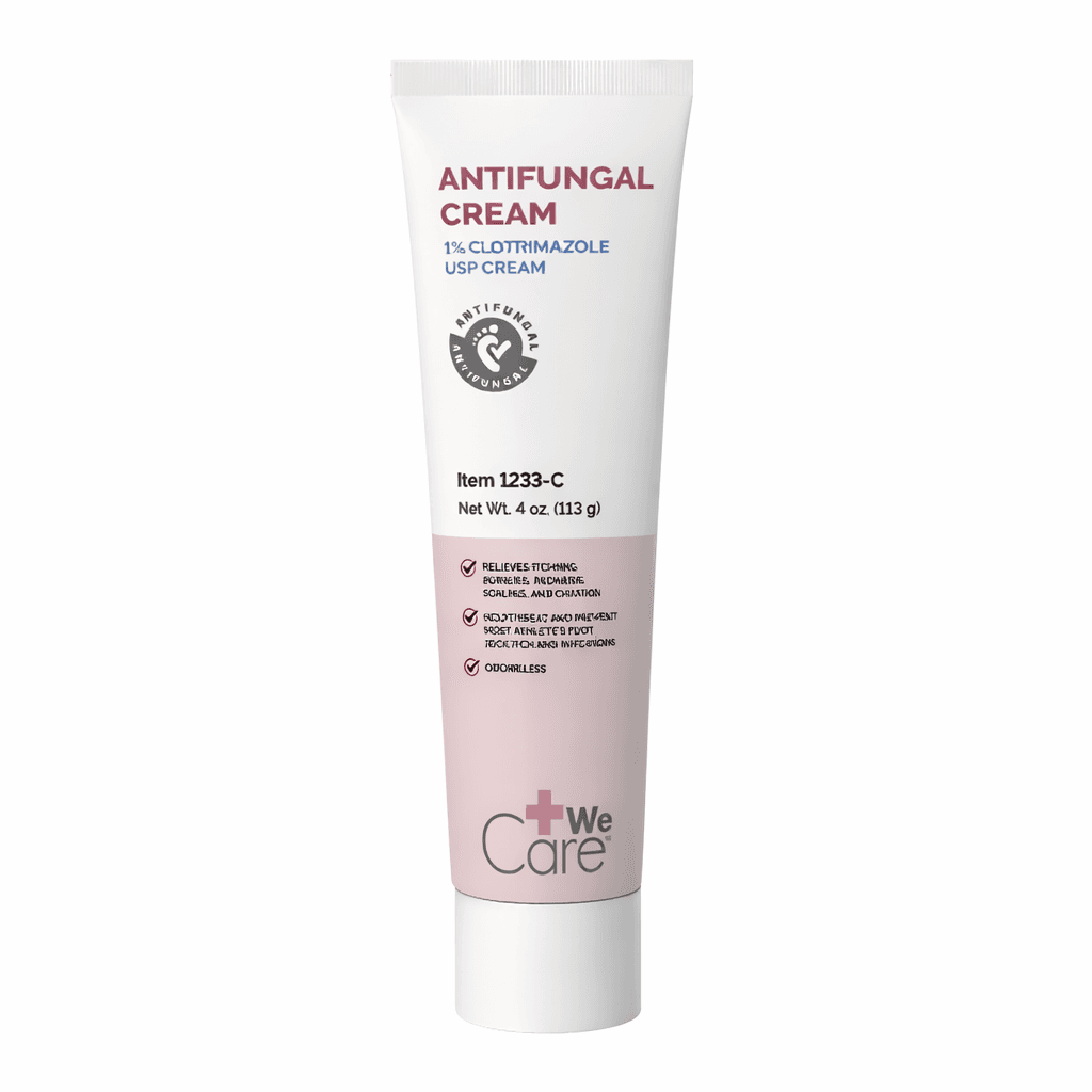 Antifungal 1% Clotrimazole USP 4 oz Cream front view.