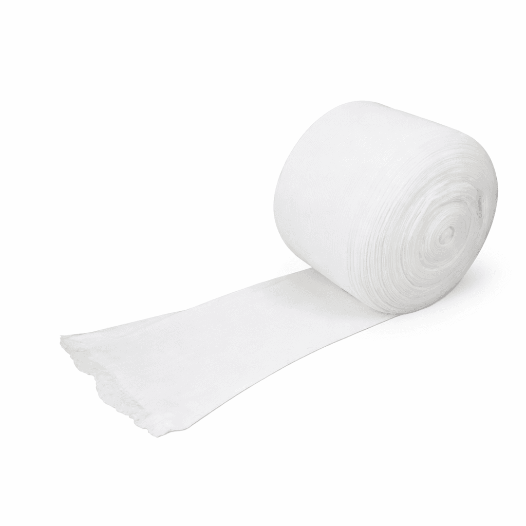 Compression Stockinette White 6"x25yd roll side view.