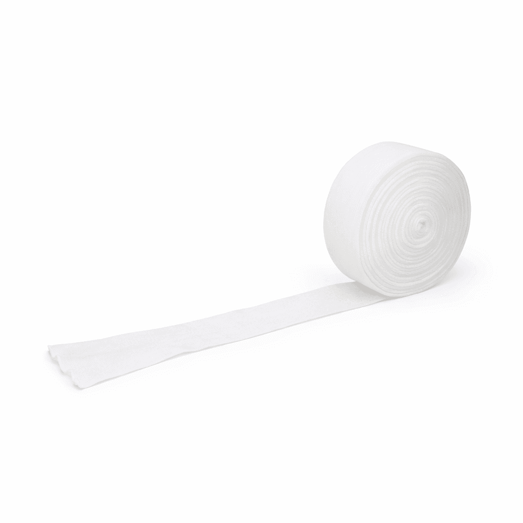Compression Stockinette White 2"x25yd roll side view.