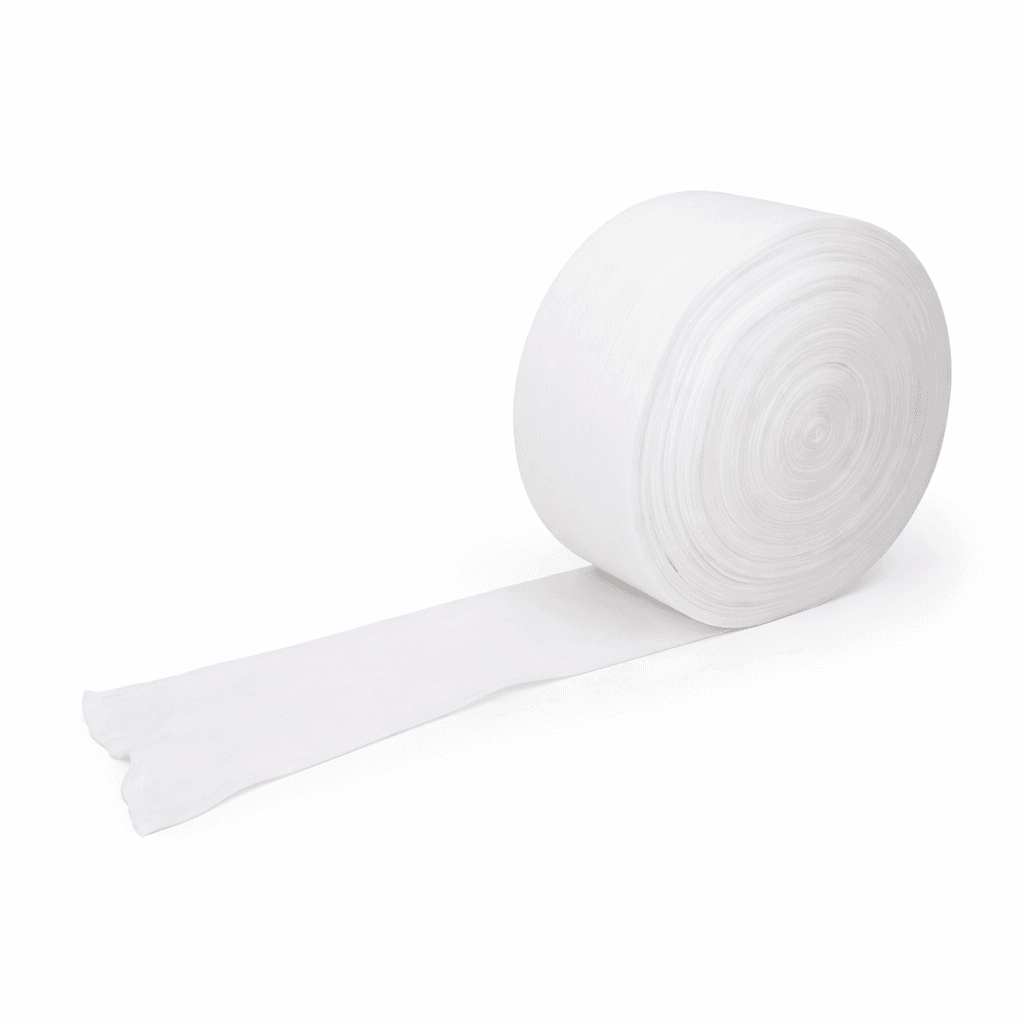 Compression Stockinette White 4"x25yd roll side view.