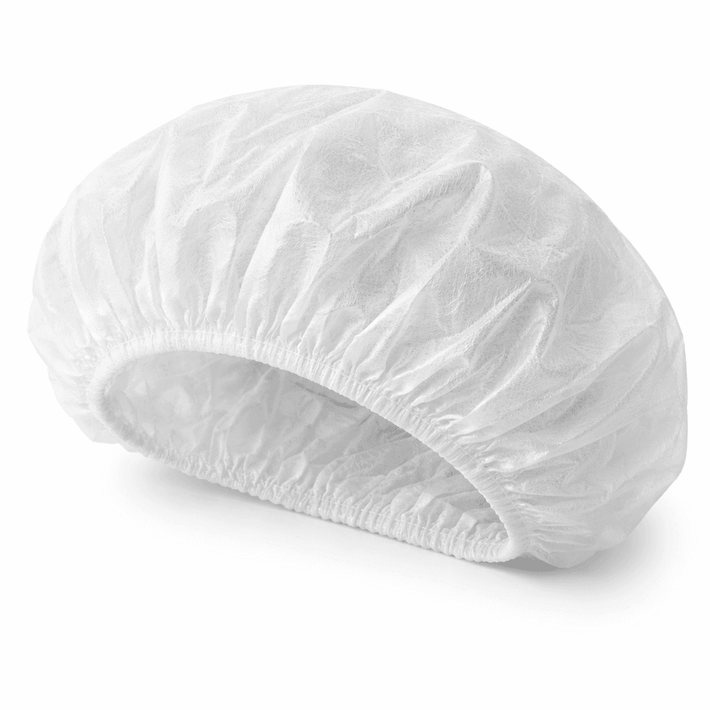Bouffant Cap White front view.