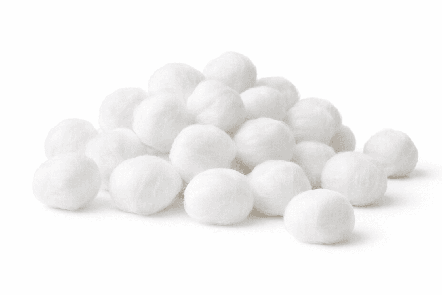 Sterile Cotton Balls Medium stacked together front view.