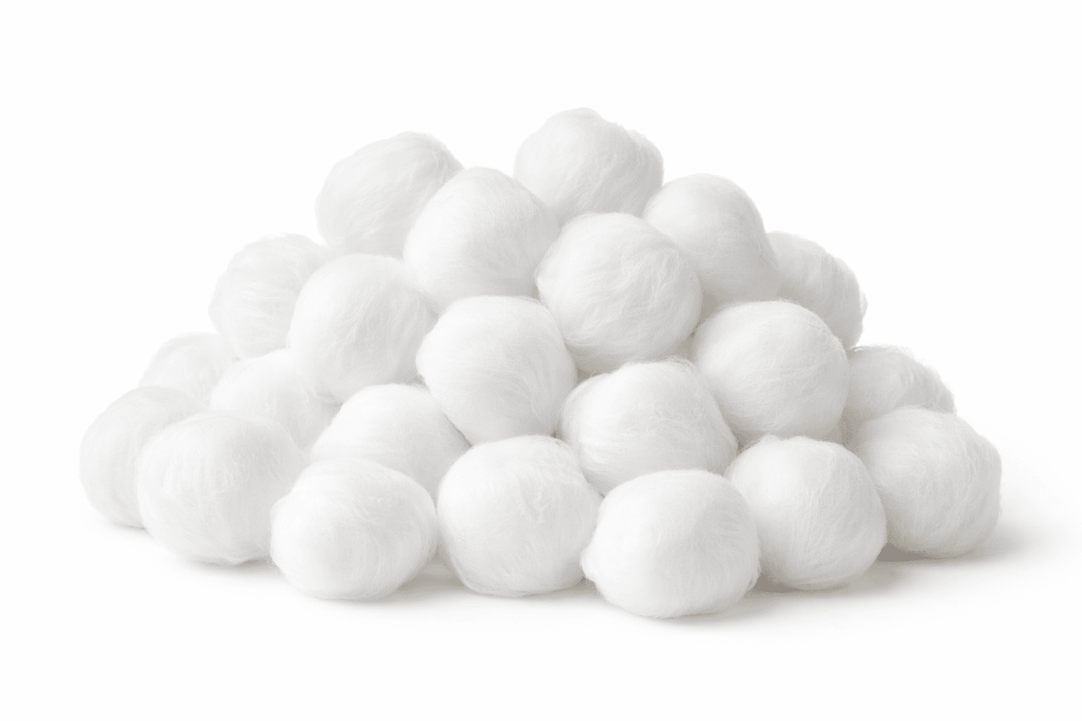 Cotton Ball Non-Sterile Large stacked together front view.