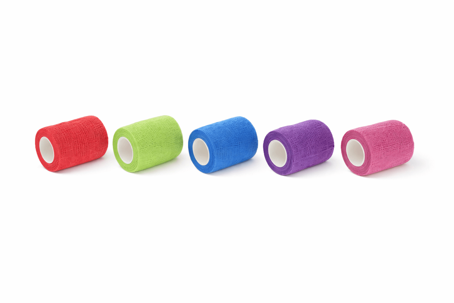 Self-Adherent Bandage Non-Woven Fabric 3"x5yd Assorted Non-Sterile - different colors side view.