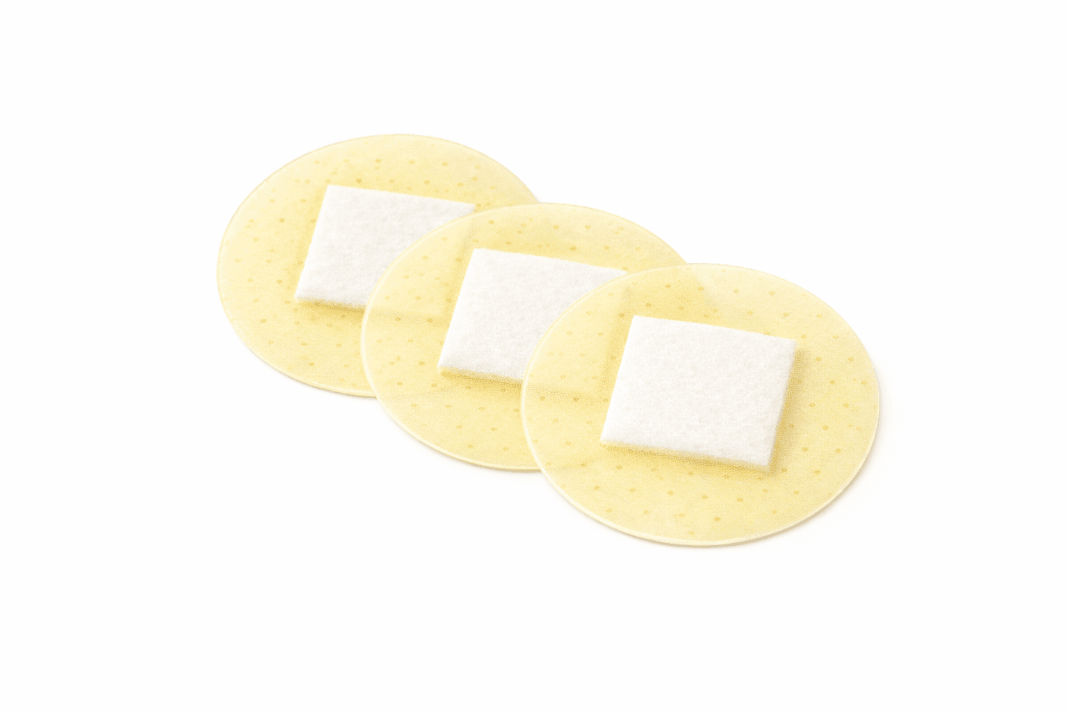 Adhesive Bandage Plastic 7/8" round sheer sterile back view.