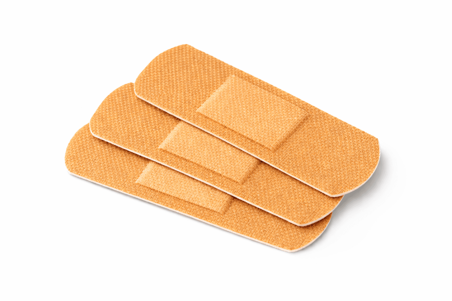 Adhesive Bandage Fabric strip's front view.