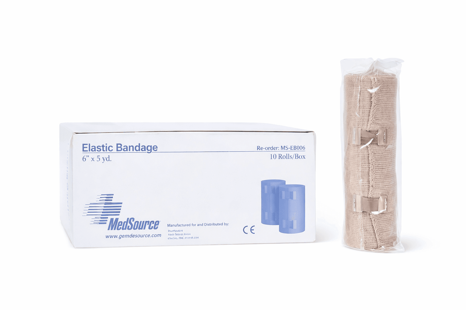 Elastic bandages with box front view.