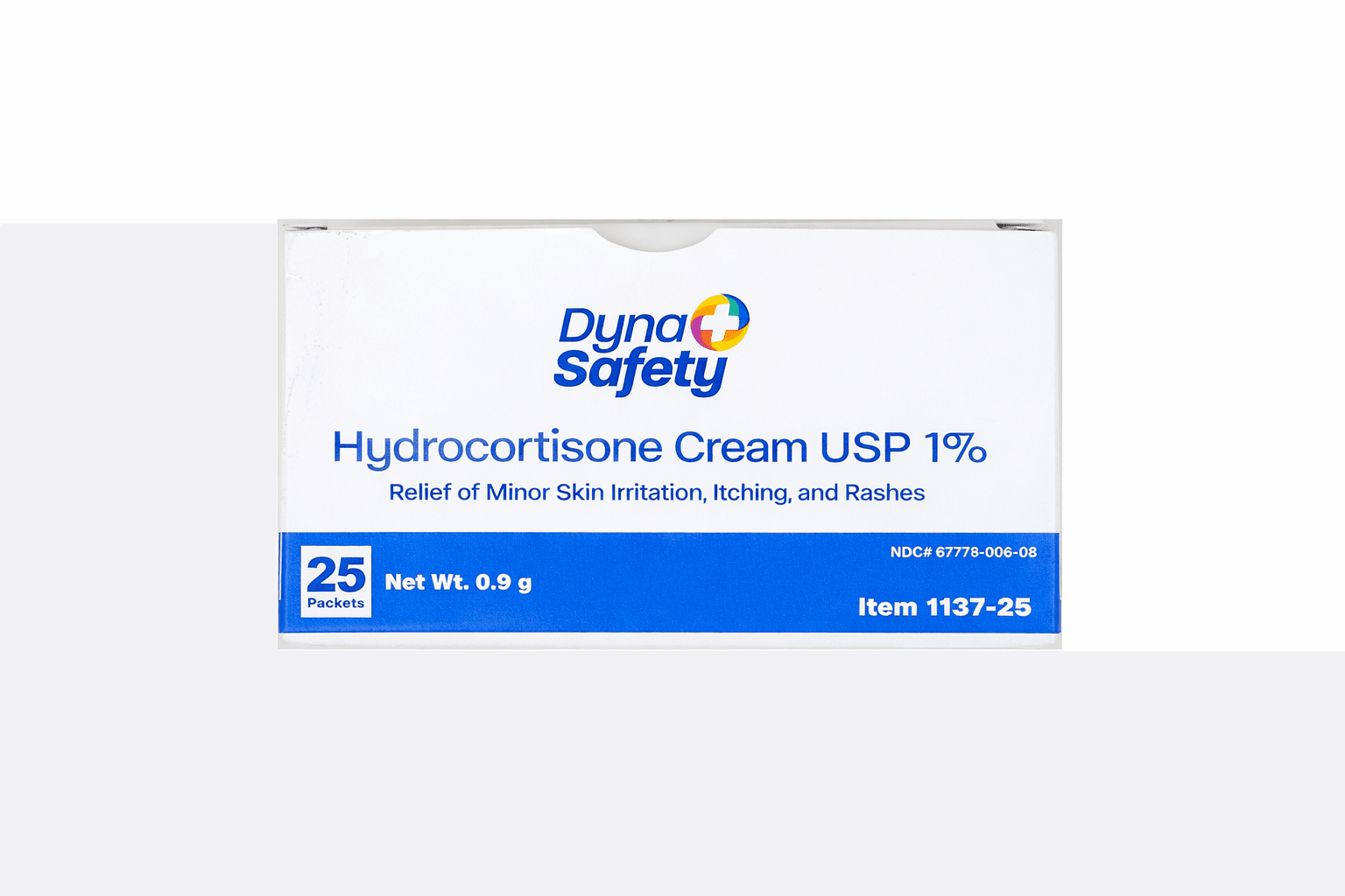 Hydrocortisone Cream 0.9g packet full box front view.