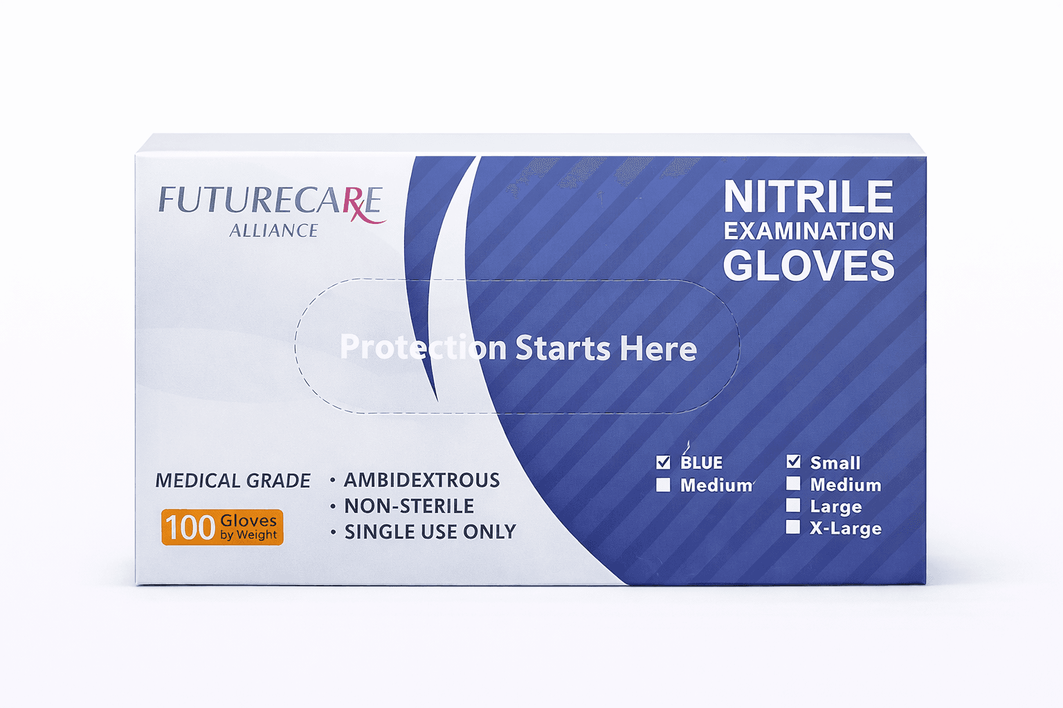 Nitrile Examination Gloves (Non Sterile)-Blue, photo 2
