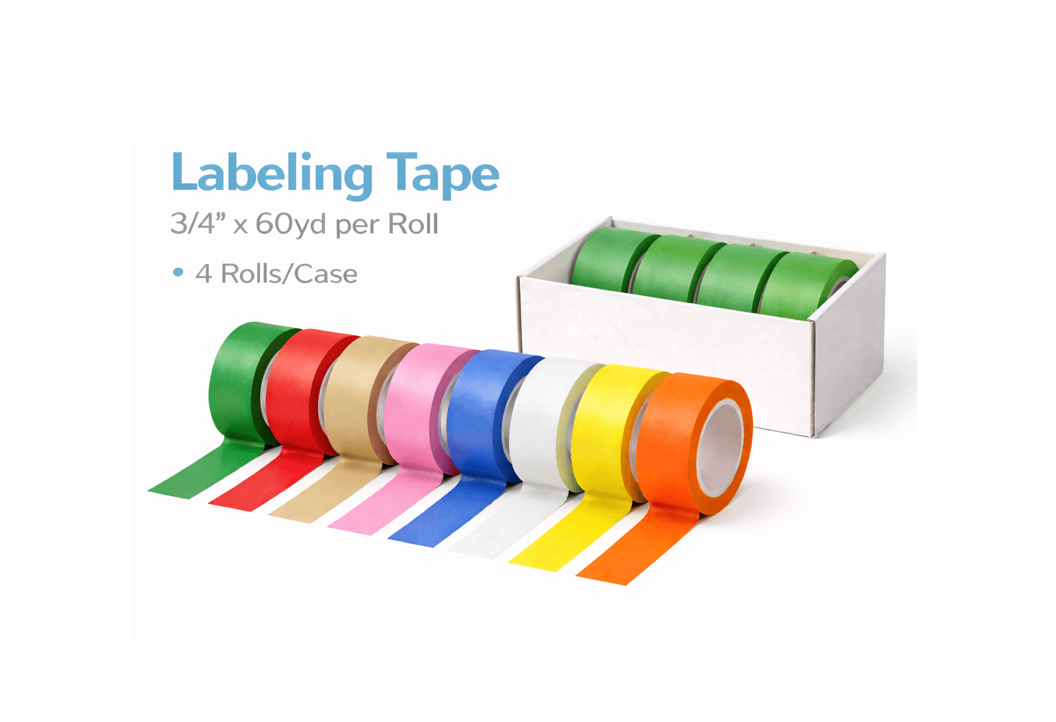 Labeling Tape, 3/4" x 60yd per Roll, photo 1