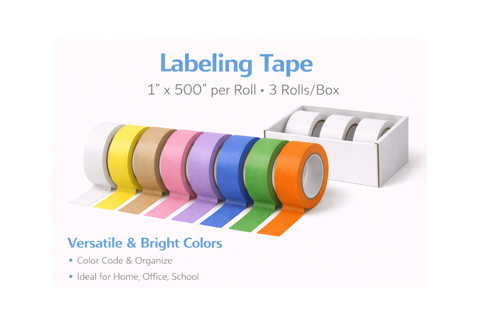Labeling Tape, 1" x 500", photo 1