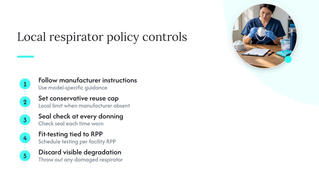 Five controls for a local respirator reuse policy
