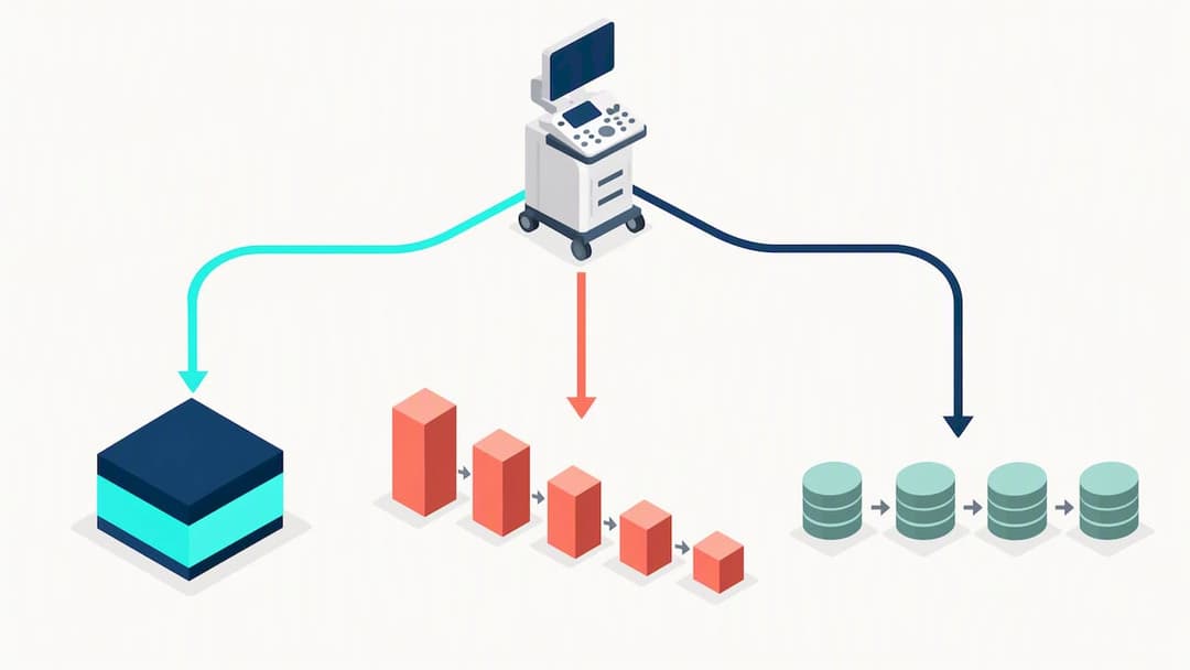 Illustration of medical equipment accounting treatment paths