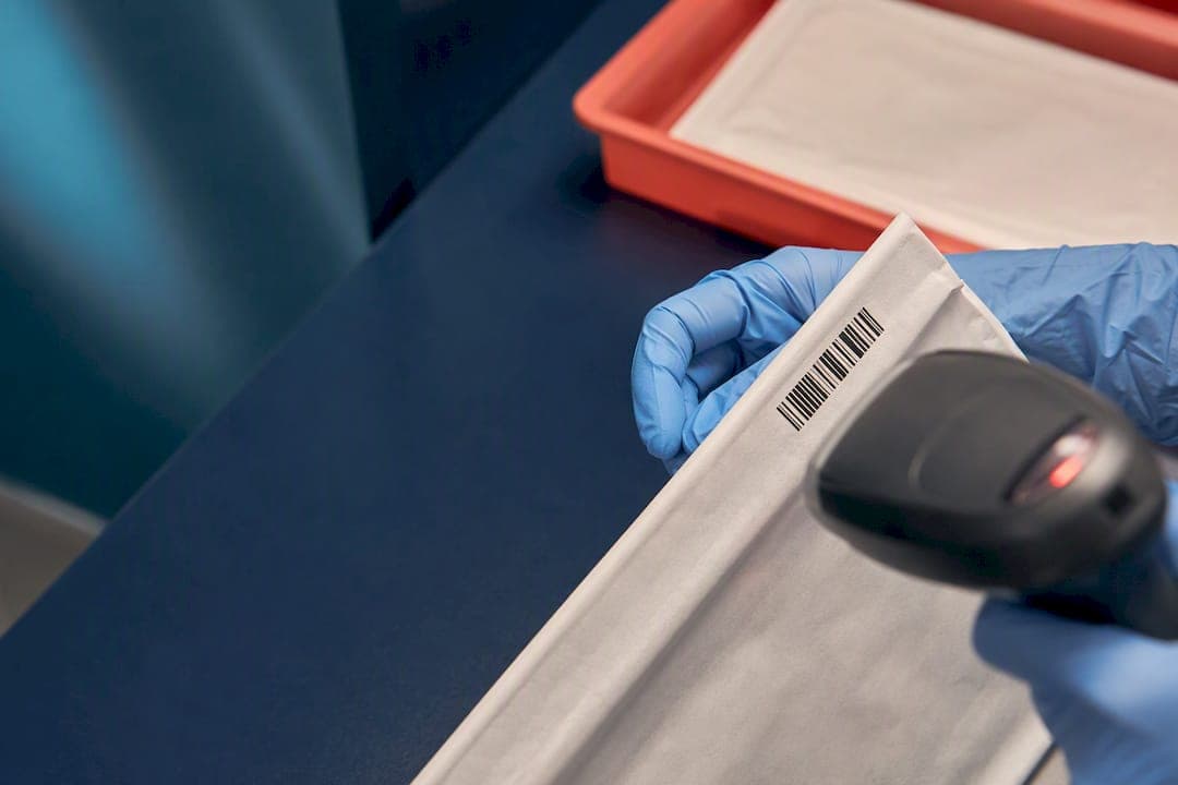 Scanning a medical package barcode