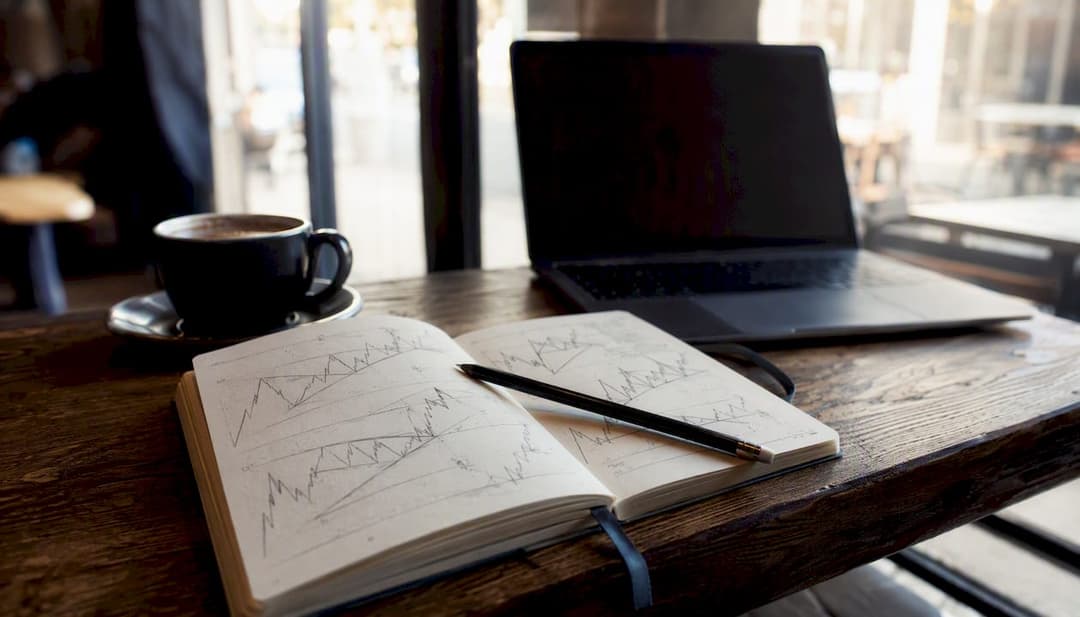 Hand-drawn wedge and triangle patterns on paper
