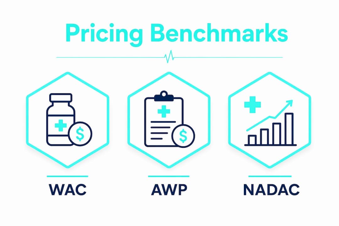 Infographic showing medical pricing benchmark hierarchy