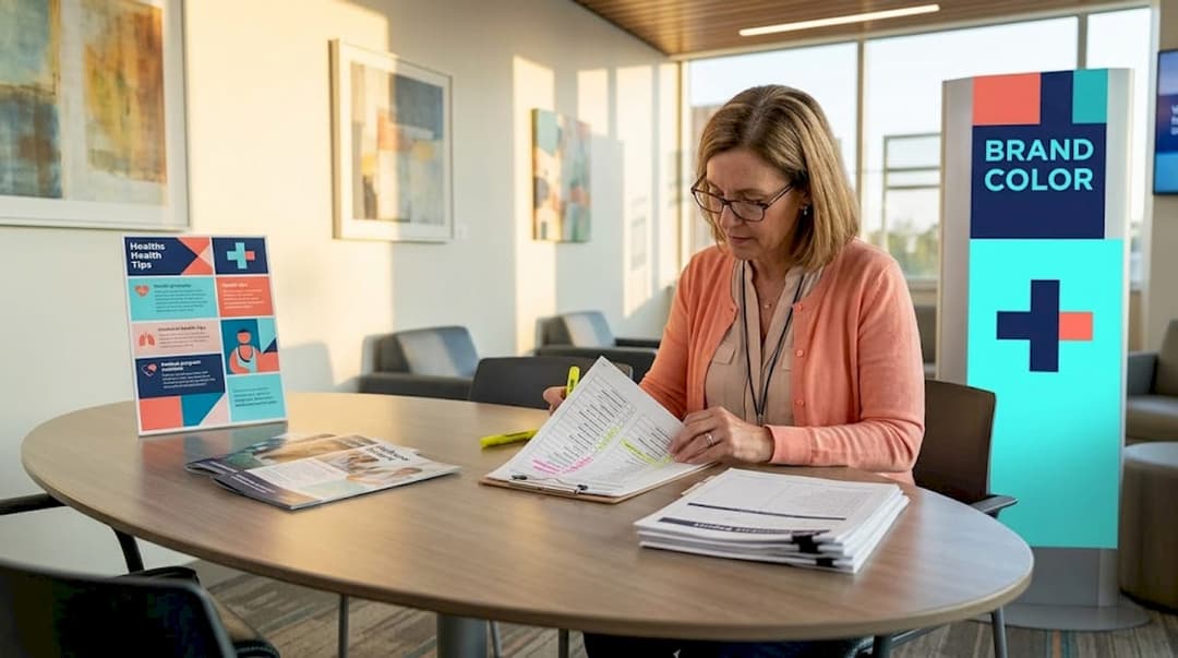 Coordinator reviewing wellness supply checklist