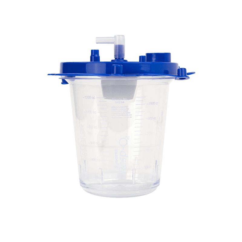 Disposable Suction Canister with Float Valve Shutoff 1200 cc without tubing.