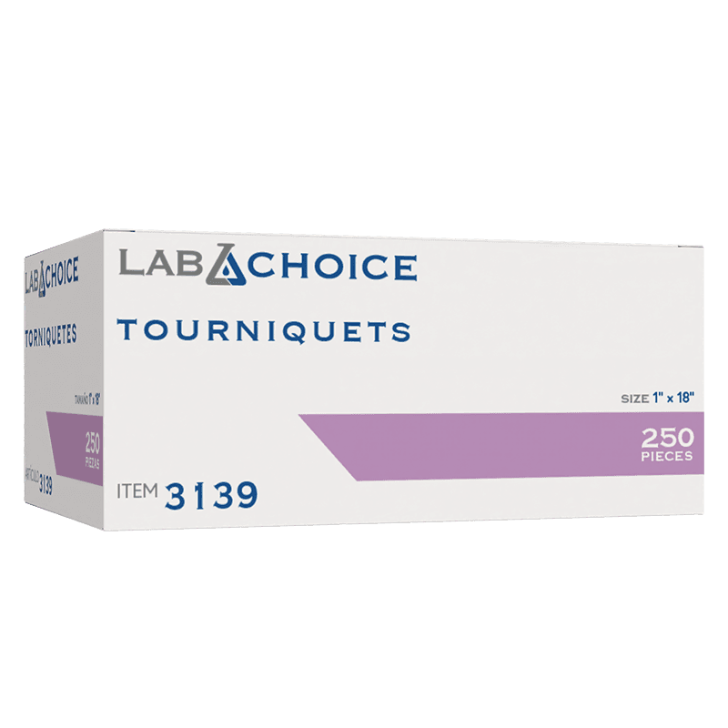 Tourniquets - Latex Free 1" x 18", Blue in box.