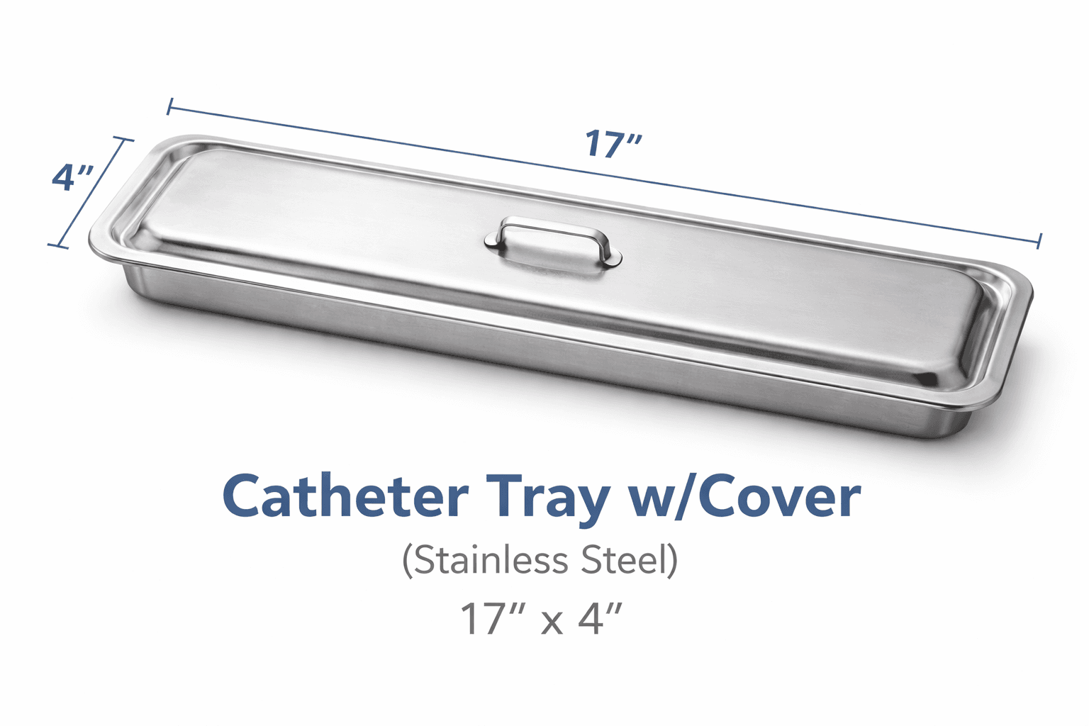 Catheter Tray W/Cover (Stainless Steel), photo 1