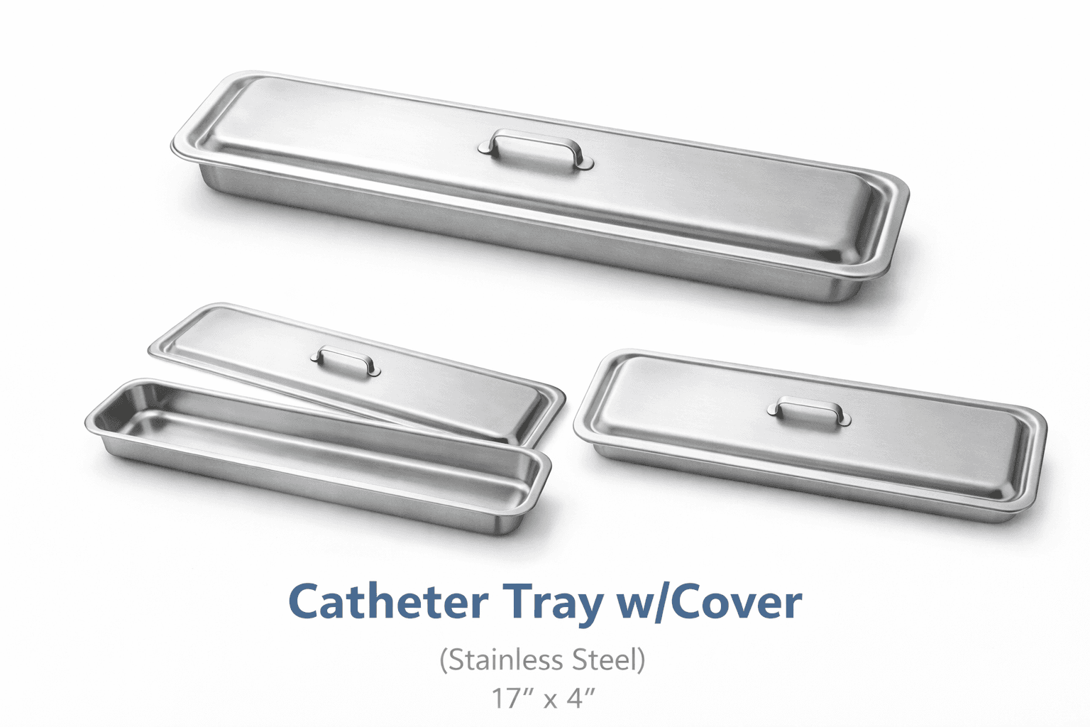 Catheter Tray W/Cover (Stainless Steel), photo 2