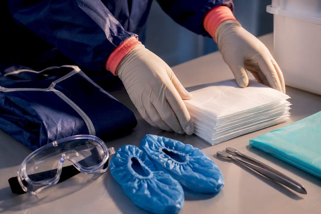 Chemo spill cleanup materials being prepared